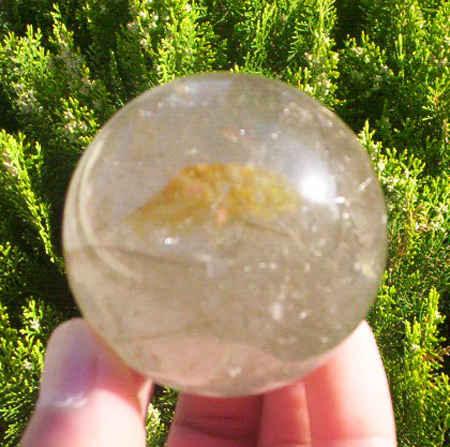 Quartz Sphere with brown tourmaline 1066